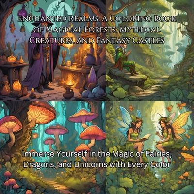 Enchanted Realms: A Coloring Book of Magical Forests, Mythical Creatures, and Fantasy Castles: Immerse Yourself in the Magic of Fairies, Dragons, and Unicorns with Every Color