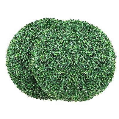 Topiario Artificial de Boj 406 mm Bola de Boj Artificial 2 Plantas Falsas de PE, 10 Hojas Reemplazables, 4 Mariposas Decorativas para Decoración de Interiores, Jardín, Terraza, Balcón, Entrada