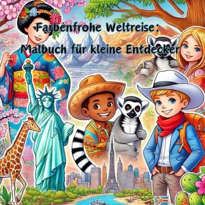 Farbenfrohe Weltreise: Malbuch für kleine Entdecker: Eine kreative Entdeckungsreise durch die faszinierenden Länder, Kulturen und Sehenswürdigkeiten ... fürfür kleine Abenteurer und Weltenbummler!