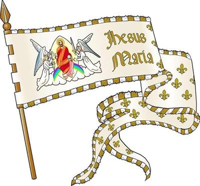 Autocollant la bannière de Jeanne d'arc