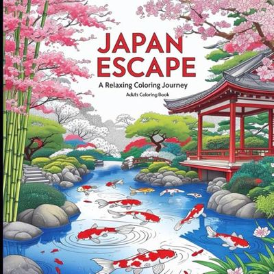 Japan Escape A Relaxing Coloring Journey: A relaxing Coloring Journey Through Japan Gardens, Koi Ponds and Landscapes.