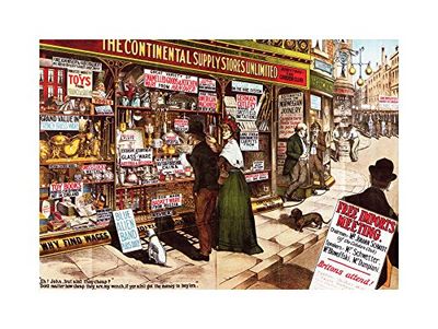 Wee Blue Coo Ad Political Free Trade Liberal London UK Satire Wall Art Print
