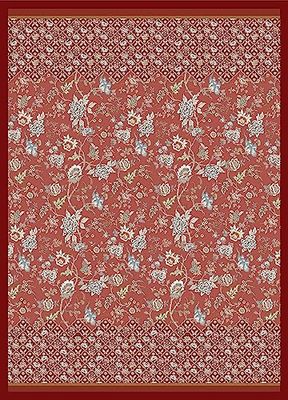 Bassetti Vicenza pläd av 100% bomull i färgen röd R1, mått: 270 x 250 cm – 9326066
