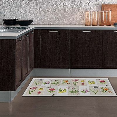Vilber Grand Chef Labels Tapis, Vinyle, Multicolore, 50 x 120 x 0.2 cm