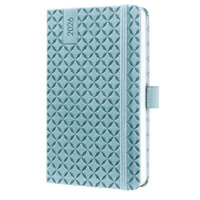 SIGEL J6112 Weekly planner Jolie 2026-1 year - approx. A6 - Sky Blue - 2 pages = 1 week - hardcover - 80 gsm - light blue - 174 p. - FSC-certified