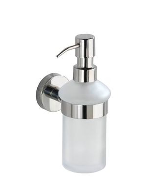 WENKO 20208100 Dispenser sapone Bosio lucido, 0.2 L, Acciaio inossidabile, 7 x 18 x 11 cm, Lucido