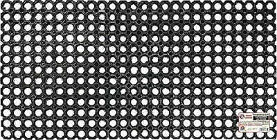 La Briantina Paillasson d'entrée en Caoutchouc Naturel, imperméable, antidérapant, Noir, 50 x 100 cm