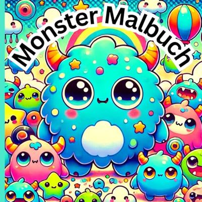 Monster Ausmalbild: "Entdecke 55 einzigartige Kawaii-Monster zum Ausmalen – der perfekte Ausmalspaß für Kinder, Jugendliche und alle, die ihre Kreativität und Fantasie entfalten möchten!"