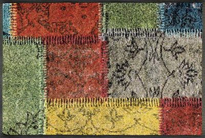 Wash+Dry Patches vintage felpudo, acrílico, multicolorido, 50 x 75 cm