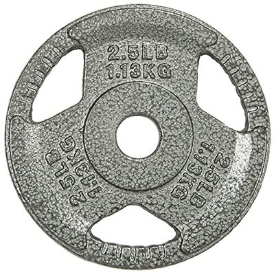 Sporzon! Placa de agarre de hierro fundido de 1 pulgada para entrenamiento de fuerza, levantamiento de pesas y crossfit, individual, color gris