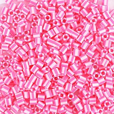 Vaessen Creative Perles Bicolores à Repasser, Rose-Fuchsia, Set de 550 pièces DIY pour Enfants, Création de Bijoux, Décorations Faites Maison et Autres Idées de Loisirs Créatifs, 5mm, Taille unique