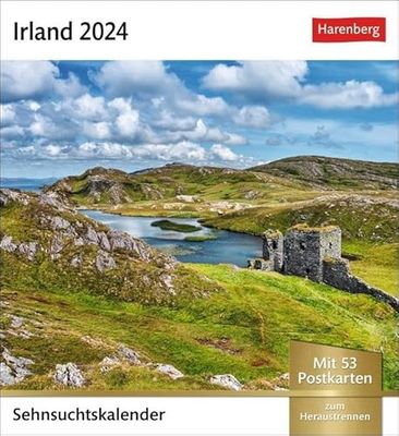 Irland Sehnsuchtskalender 2024: Wochenkalender mit 53 Postkarten