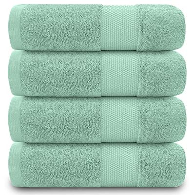 GC GAVENO CAVAILIA 4 Piece Hand Towel - Quick Dry Bathroom Towels Sets - 700 GSM Hotel Towel Set - 100% Egyptian Cotton Towels - Duck Egg