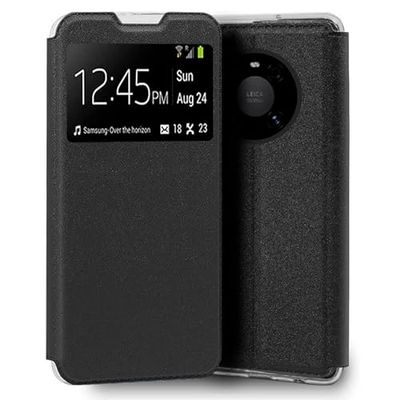 Cool Flip Cover voor Huawei Mate 40 Pro / 40 Pro Plus glad zwart