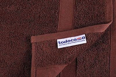 Todocama Lot de 2 Serviettes 100% Coton 550 g/m² Extra Douces 5503, très absorbantes et à séchage Rapide (Chocolat, 70 x 140 cm)