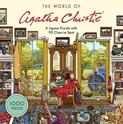Laurence King The World of Agatha Christie:1000-piece Jigsaw Puzzle with 90 Clues to Spot, Puzzle for fans of Agatha Christie