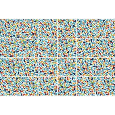 Ambiance - Adhesivo decorativo para pared (15 x 15 cm, adhesivo para cocina y baño, azulejos de cemento Terrazzo Wendy – 24 pegatinas