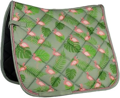 HKM Napels Zadeldek Groen/Roze Dressage