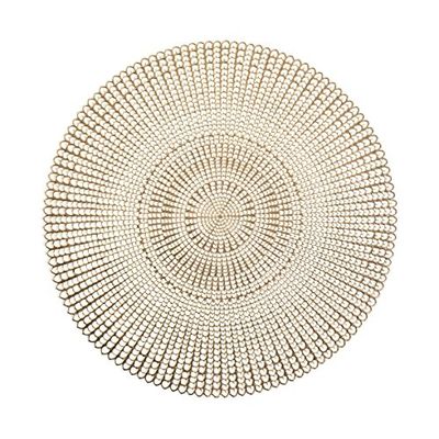 Zeller - Toalha de mesa individual (PVC, 41 cm), cor dourada