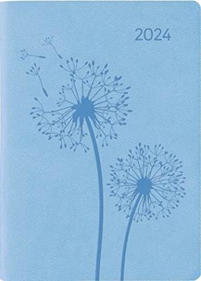 Ladytimer Mini Deluxe Sky 2024 Pocket Calendar 8 x 11.5 cm Tucson Cover with Embossed Motif Weekly 144 Pages Alpha Edition