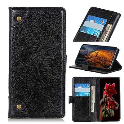 Carcasa de telefono CUBOT Hebilla de Cobre Nappa Texture Horizontal Flip Funda de Cuero for Galaxy A20 / A30, con Soporte y Ranuras for Tarjetas y Billetera (Negro) (Color : Negro)