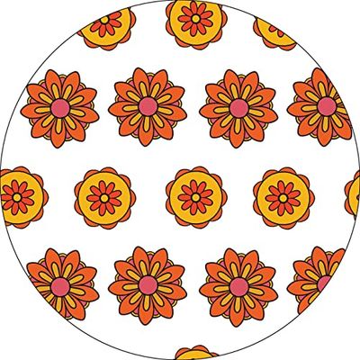 Bonateks, Ronde digitaal bedrukte muismat, antislip onderkant, voor kantoor en thuis, diameter: 22 cm