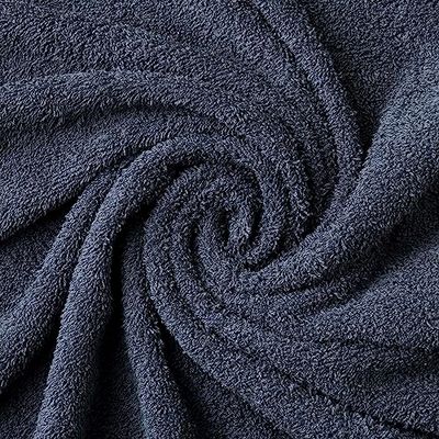 Todocama Set di 2 asciugamani, 100% cotone da 550 g/m², extra morbido, 5502, altamente assorbente e ad asciugatura rapida. (grigio scuro, 100 x 150 cm)