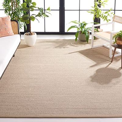 Safavieh Tapis en Fibres Naturelles Salon, Salle à Manger, Chambre à Coucher - Natural Fiber Collection, Tapis à Poil Court, Naturel, 244 x 244 cm