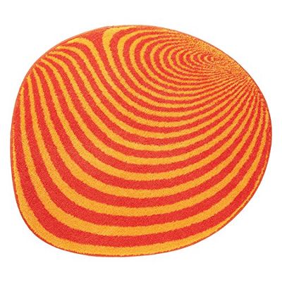 Grund 351242230 - Tappeto da Bagno Rotondo Pebble, 70 cm, Colore: Arancione