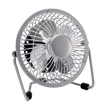 monkey ladder Mini Desktop Fan 2.5 W 5 V Swivel USB Powered 14.8 x 14.2 x 7.5 cm Chrome Finish