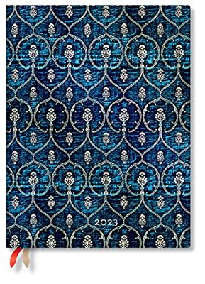 Paperblanks 12 Month Planners 2023 Blue Velvet | Horizontal | Ultra (180 × 230 mm)