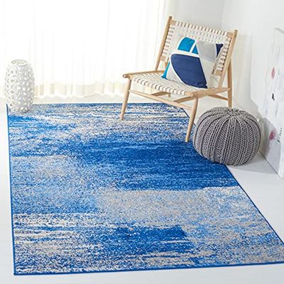 Safavieh Elegancki dywan, tkany dywan z polipropylenu, 120 x 180 cm, srebrny/niebieski