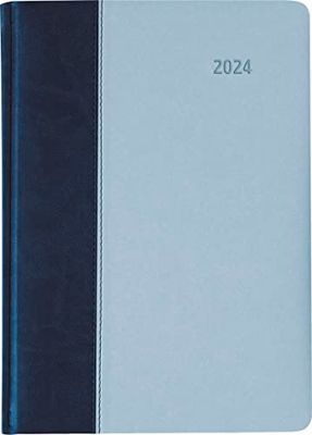 Calendario a libro Premium Air Blue Azur 2024, formato A5, 1 giorno, 1 pagina, 416 pagine, copertina Tucson, Alpha Edition