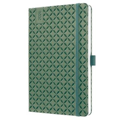 SIGEL J6135 Weekly planner Jolie 2026-1 year - approx. A5 - Natural Green - 2 pages = 1 week - hardcover - 80 gsm - green - 174 p. - FSC-certified