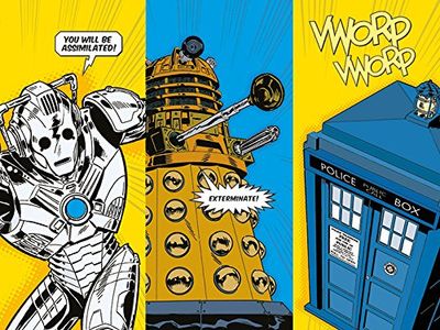 DOCTOR WHO Stripsecties 60x80cm Canvas Print, Meerkleurig, 60 x 80 cm