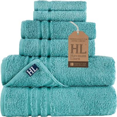 Hammam Linen Serviettes de Bain 100% Coton, Douces et absorbantes, de qualité supérieure