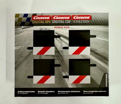 Carrera 20020589 Digital 124-Outside Shoulder-1/4 Straight fita de borda 1/4 reta (4), multicolorida, tamanho único
