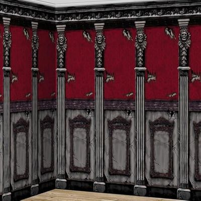 amscan 676108-55 2 scene-Setter dekorativa rullar gotisk mansion plast 121 x 609 cm, multi