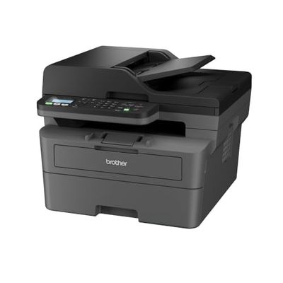 Brother MFCL2800DW Stampante Multifunzione Laser Monocromatica 4 in 1, 32 Ppm, Stampa Fronte, Retro Automatica, Display Lcd a 2 Righe, Fast Ethernet, WIFI a 5 Ghz e USB, Colore Nero