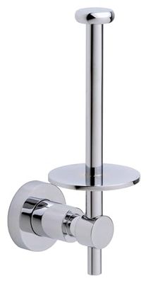 tesa Loxx Portarotolo di Scorta per WC - Porta carta igienica adesivo in metallo inox cromato lucido - senza forature - Rimovibile senza lasciare traccia - 185 mm x 65 mm x 92 mm