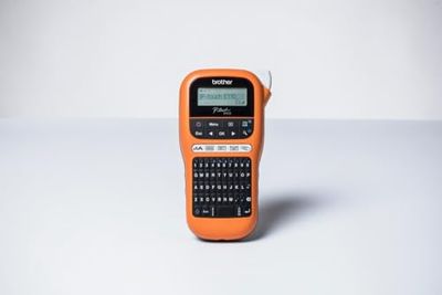 Brother PT-E110, Etichettatrice Palmare Professionale, Settore Elettrico, Tastiera QWERTY, Display LCD, 200 Simboli, Nastri Serie TZE 3.5-12 mm, Inclusi Adattatore AD24ES e un Nastro 12 mm