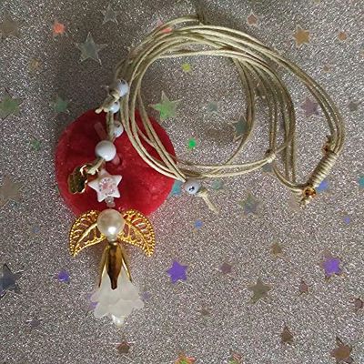 Angioletto Collana Girocollo Bianco Dorato