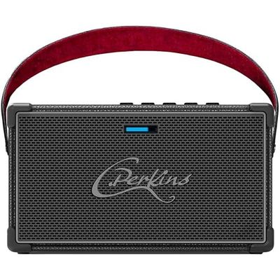 C.Perkins - NASHVILLE-SOUND - Altoparlante Bluetooth portatile a batteria ricaricabile - 1 microfono UHF - Bluetooth, USB, MicroSD, AUX, ingresso per microfono e chitarra - Similpelle
