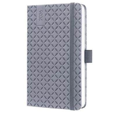 SIGEL J6120 Wochenkalender Jolie 2026, ca. A6, hellgrau: Agenda Jolie, Flair, Glacier Grey, Hardcover