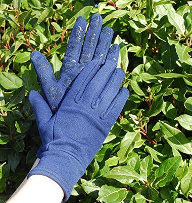 Rhinegold Fleece Lined Yard and Riding Gloves-Large-Navy Guantes, Azul Marino