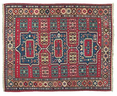 Eden Carpets Kilim Sumakh Vloerkleed Handgeknoopt Bangle, wol, meerkleurig, 239 x 294 cm