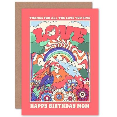 Wee Blue Coo Thanks For Love You Give Birthday Mom Sealed Greeting Card Plus Envelope Blank inside