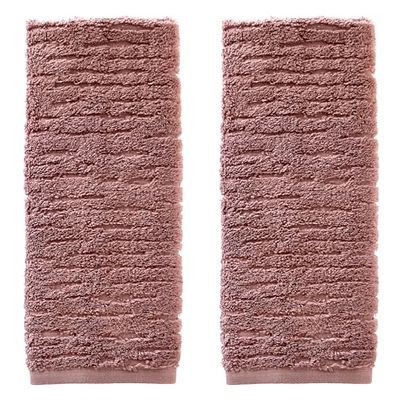 SKL Home CloudSoft Lot de 2 essuie-Mains en Coton Prune Douce