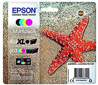 Epson Cartuccia a getto d'inchiostro 603XL – Nero XL/Colore STD