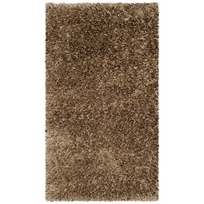 Rechthoekig tapijt voor binnen, Rhapsody Shag-collectie, RSG521, van karamel, 79 x 140 cm voor woonkamer, slaapkamer of elke andere binnenruimte van SAFAVIEH.